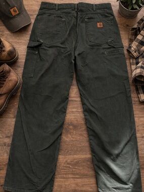 Carhartt B159 DMS Green Work Pants Mens 38x34 Loose Original Fit Utility